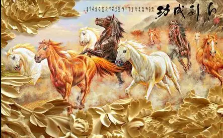 3d обои на заказ из нетканого массива дерева пион успех Гостиная ТВ установка |