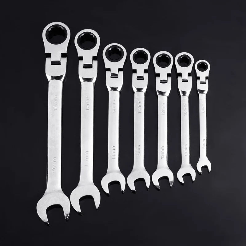 7PcsMultifunction трещотка открытый конец гаечные ключи деятельности ремонтные