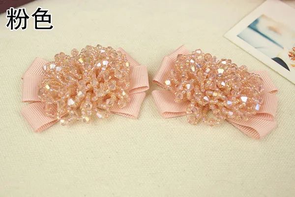1 пара хрустальных бусинок обувь патч Appliques de roupa аппликация вышивать на пачках для одежды para Vesta