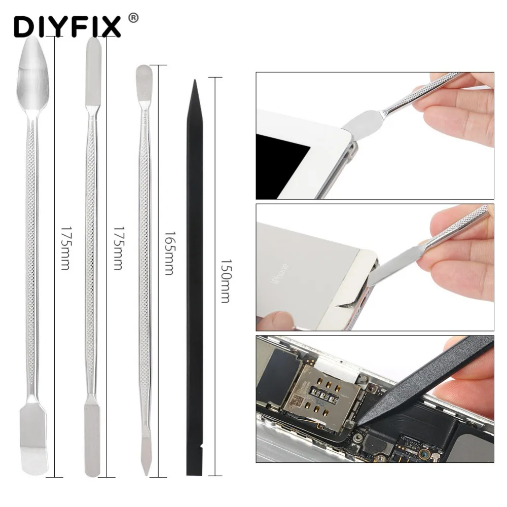 Набор инструментов для ремонта мобильного телефона DIYFIX 9in1 металлический