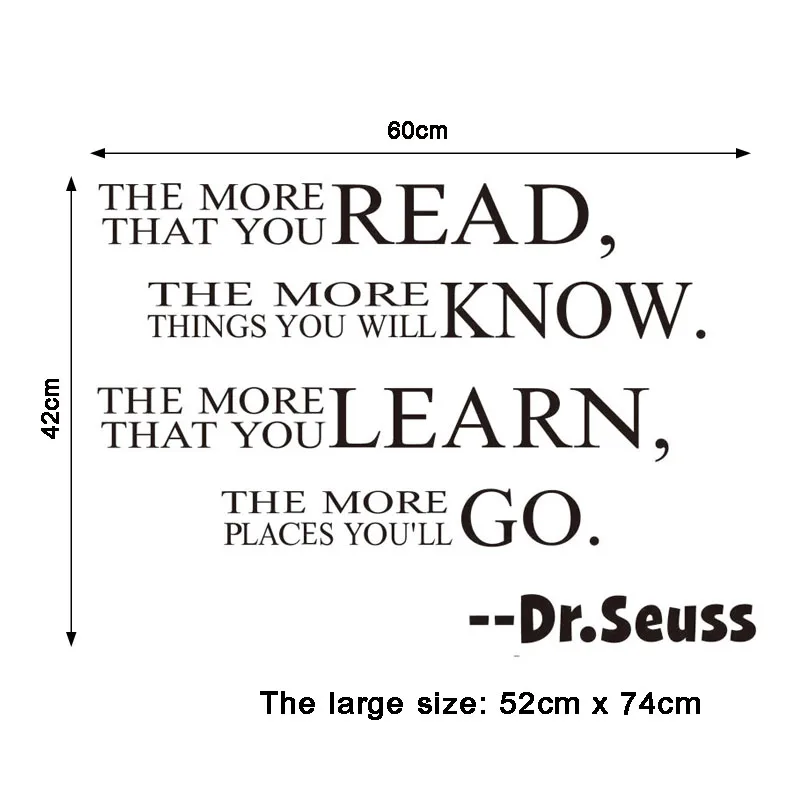 

Stickers Quote The More Read The More Know Vinyl Wall Art Decals Wall Decor Living Room Home Decor Poster House Decoration