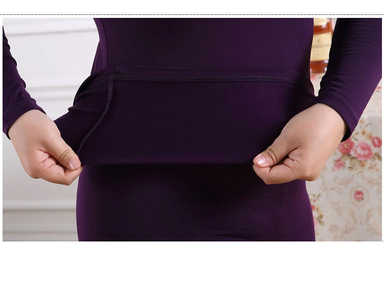 6XL Плюс Размер термобелье женская зимняя одежда теплый костюм из двух предметов