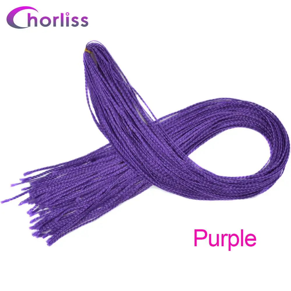 Purple Chorliss Zizi косички вязанные крючком косички цветные синтетические косички волосы для наращивания синий серый коричневый розовый блонд волосы для вязания крючком 50 г - Цвет: Purple