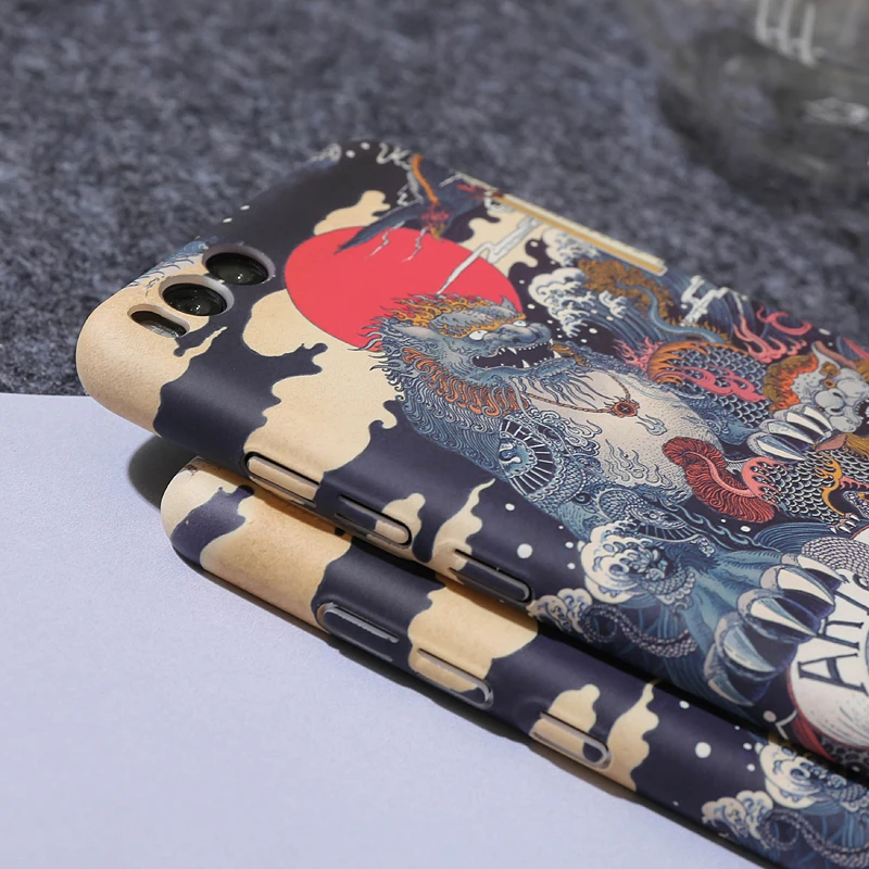Японский жесткий чехол для телефона Ukiyo e Frosted Arts Xiaomi mi11 mi10 mi9 9T Pro K20 Pro|Бамперы| |