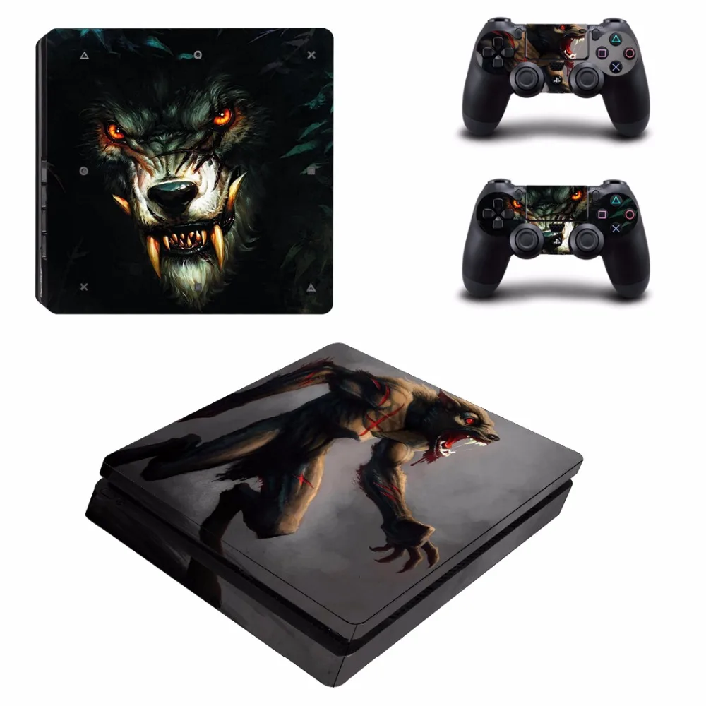 Наклейки на консоль Sony PlayStation 4 и 2 контроллера PS4 Slim виниловые Стикеры с