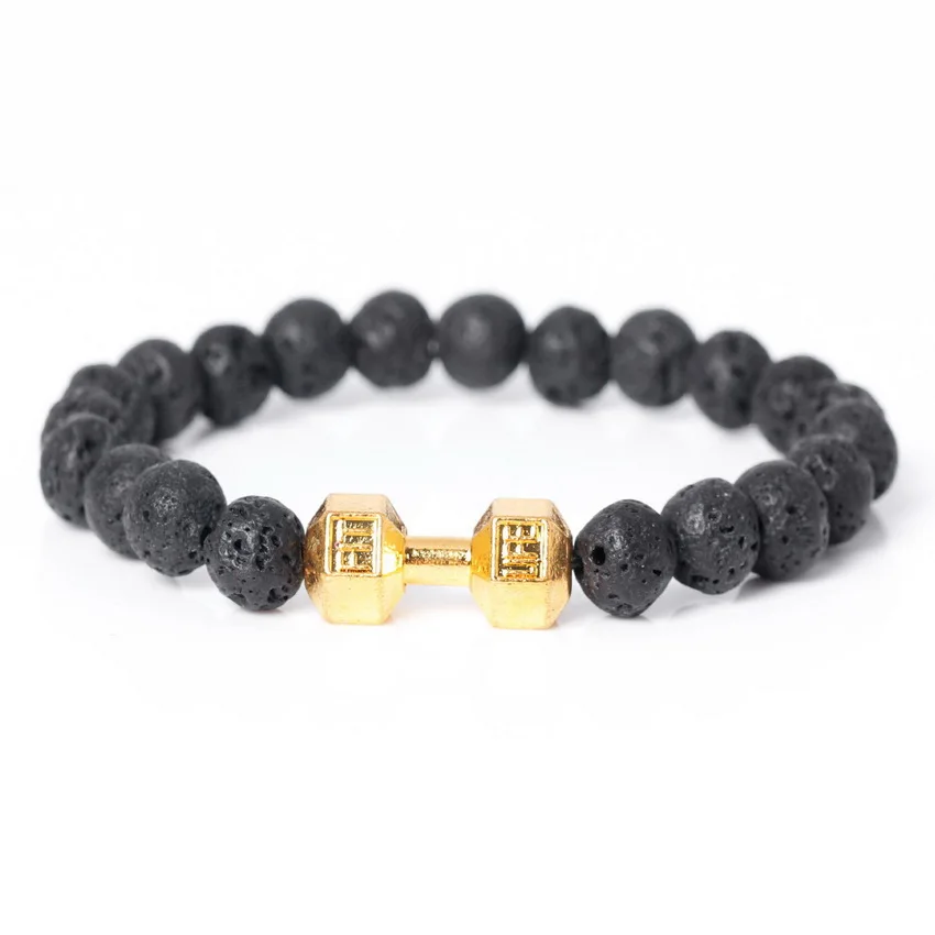 2017 Модный высококачественный браслет сделай сам из лавового камня с бусинами