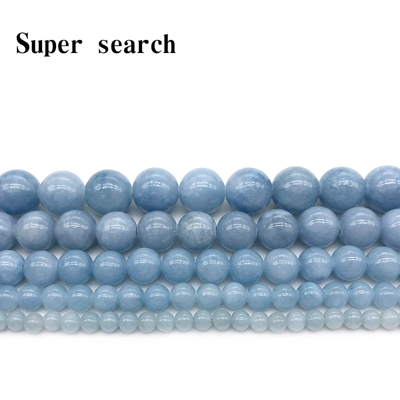 Натуральный камень, серый, синий цвет, искусственные бусины, браслет, ожерелье для женщин, 15 дюймов, нитка 4, 6, 8, 10, 12 мм, выберите размер для изготовления ювелирных изделий