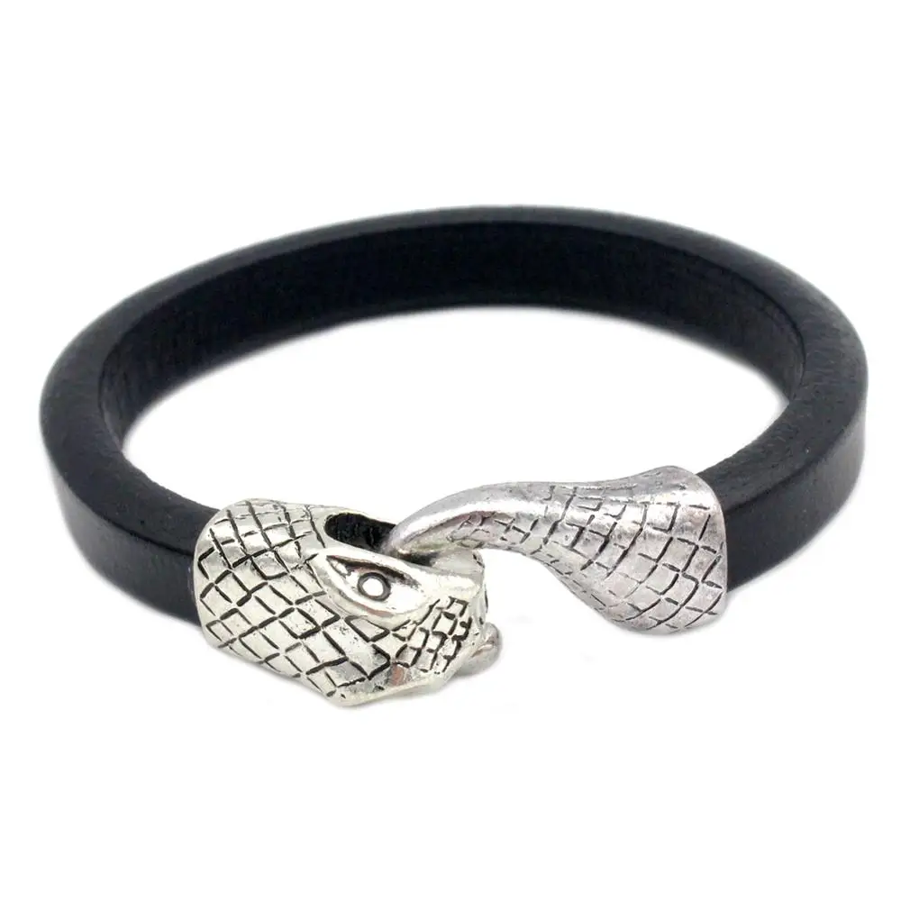 Ручной кожаный браслет для мужчин AaaZee винтажный ручной работы с застежкой в виде