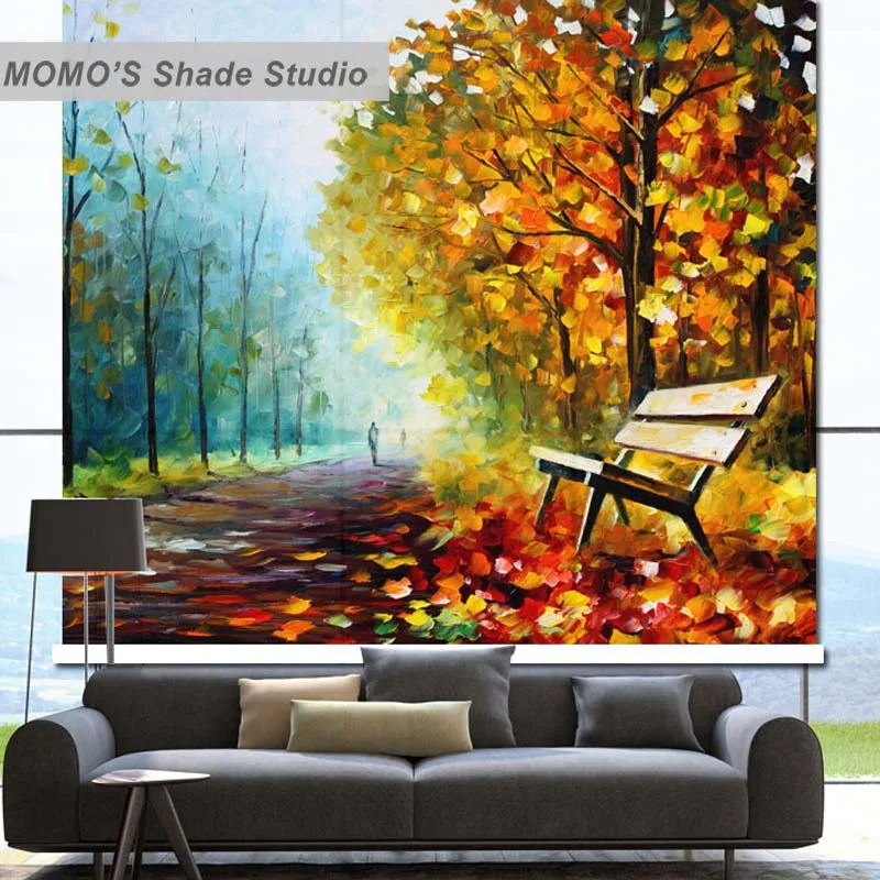 MOMO Thermal Insulated Blackout Fabric Custom Golden Tree Window Curtains Roller Shades Blinds Alice 106-110 | Дом и сад