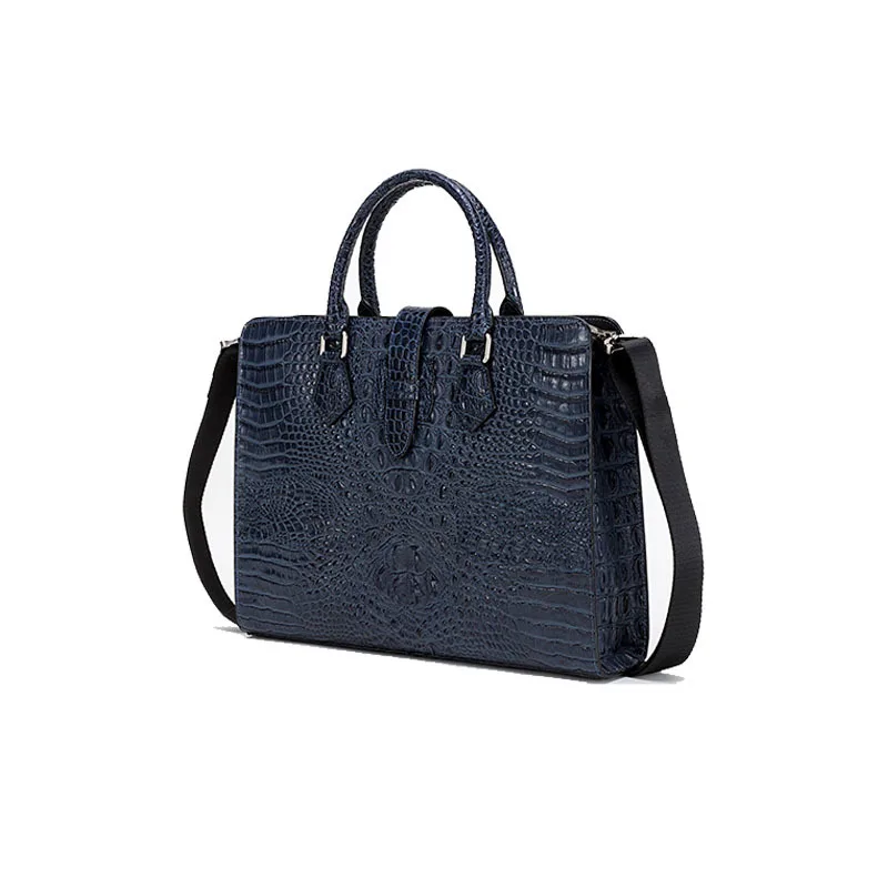 Мужская сумка мессенджер из натуральной кожи с рисунком крокодила|Мужские