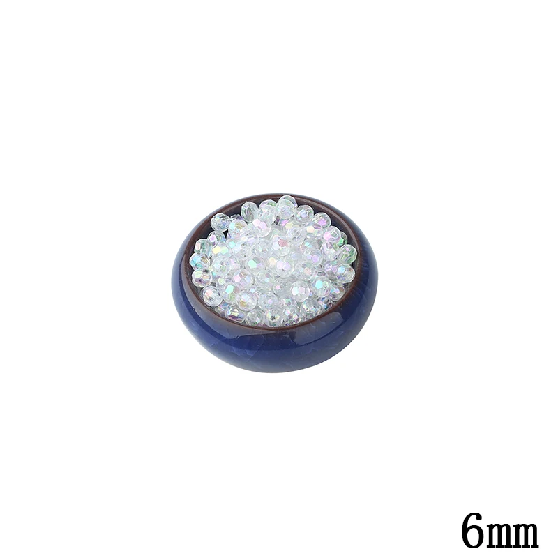 200pcs/Lot 6MM Transparent Color Cut Faceted Plastic Beads DIY Jewelry Making Wholesale Decorations Small Ball Round Hole | Украшения и