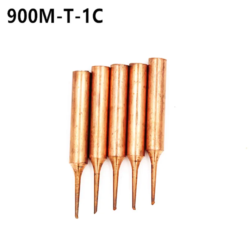 5 шт./лот 900M T 1C Красный наконечник для пайки из чистой меди Hakko 936 FX 888D Saike 909D 852D + 952D