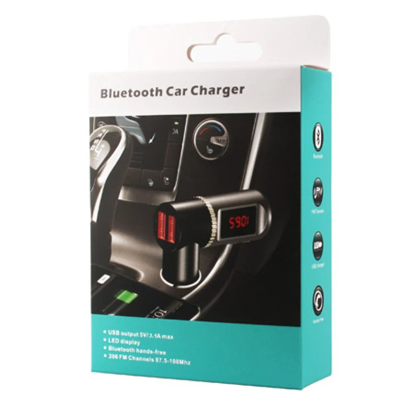 Новые Bluetooth Car Kit Hands free Беспроводной Автомобильный MP3 плеер fm передатчик Dual USB