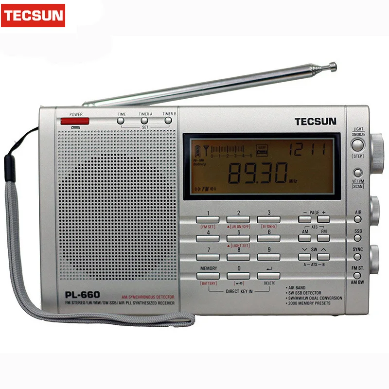 TECSUN PL-660 радио-приемник SSB VHF AIR Band Радио ресивер FM-/MW/SW/LW радио многодиапазонный двойной преобразования TECSUN PL660 Y4133A