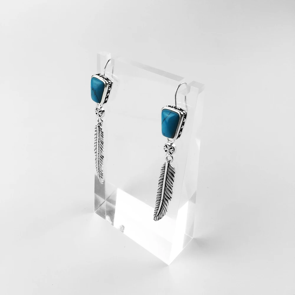Серьги-кисточки женские из серебра 925 пробы с круглым лебедем и черной звездой |