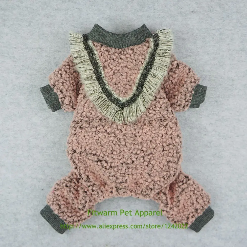 Fitwarm одежда для домашних животных с кисточками пижамы собак кошка Пижама пальто