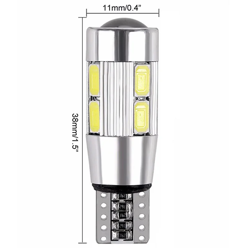 50 шт. W5W 10 5730 SMD автомобильный T10 светодиодный синий желтый зеленый 194 168 сменный