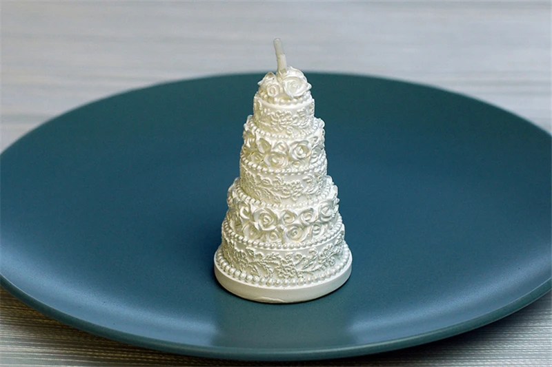 Креативная Бездымная ароматическая кружевная Свеча для торта романтической