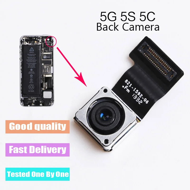 Tested Back Rear Camera Flex Cable Ribbon Main For iPhone 5 5C 5S Replacement Repair Parts | Мобильные телефоны и