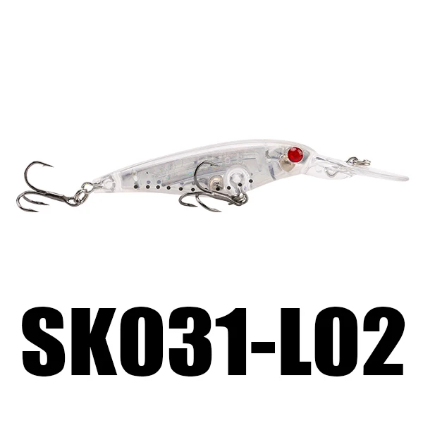Белый SeaKnight SK031 1 шт. Suspending Minnow 5,9 г 60 мм 1,2 м прижимная приманка с язычком, для мелкой рыбы 3D глаза Розничная приманка озеро, речная Рыбалка - Цвет: Белый