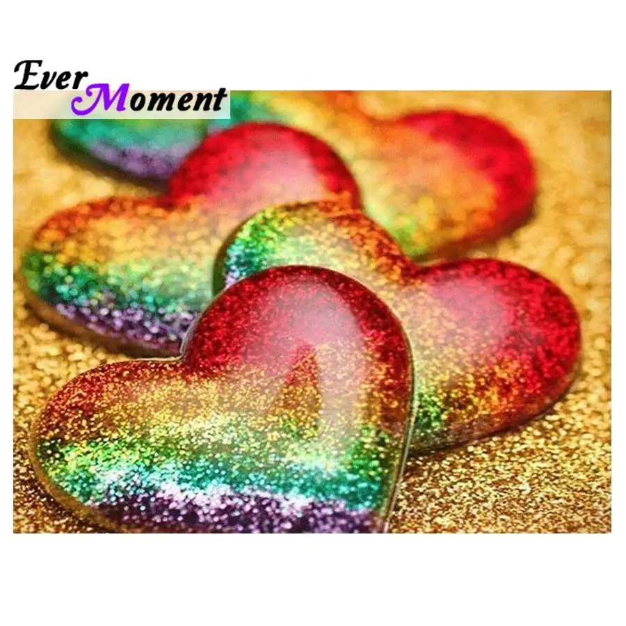 Когда-нибудь момент алмазов картина с принтом сердце Любовь Стразы мозаика