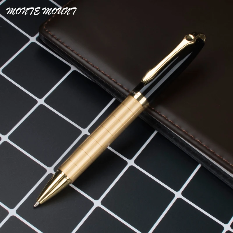 

Hot Sale New Metal lattice Business Gift Ballpoint Pen with Exquisite Golded Clip Gift box