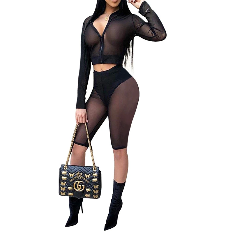 Женские укороченные топы с длинным рукавом шорты брюки облегающий повседневный