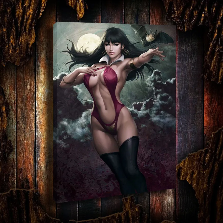Картина Vampirella из холста премиум формата с изображением статуи декор для гостиной