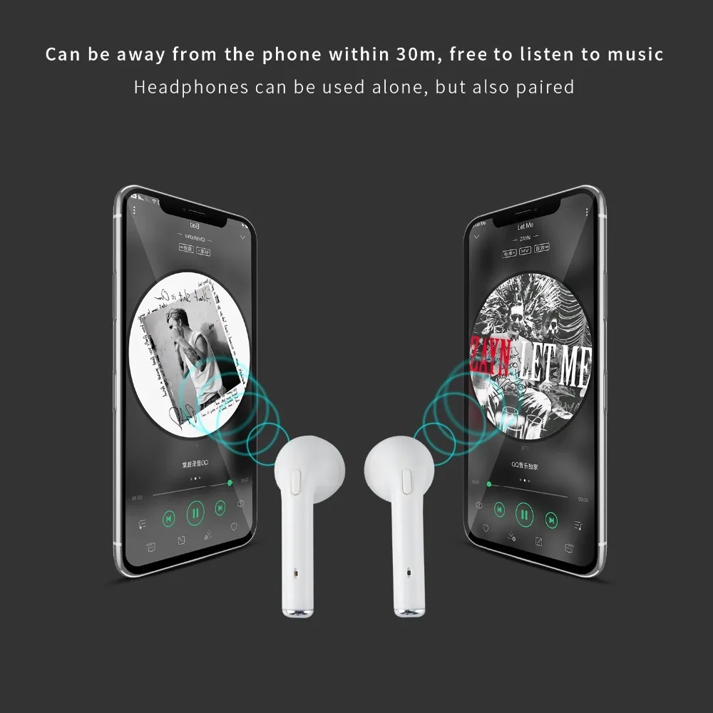 Bluetooth наушники, GUSGU мини Беспроводные спортивные наушники стерео-наушники с шумоподавлением и чехол для зарядки для iPhone