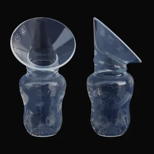 Ручной молокоотсос силиконовый натуральный безвредный послеродовой Кормление присоска устройство присоска партнер обеденные тарелки наборы