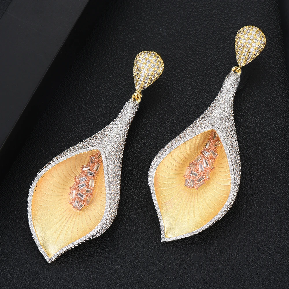 Missvikki ручной работы благородный роскошный Калла кулон в форме лилии серьги для