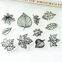 ylcs390 leaves silicone clear stamps for scrapbooking diy photo album cards decoration transparent stamp craft clear stamp new