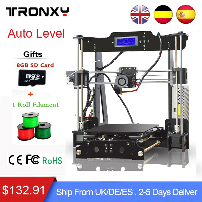 2018 Tronxy 3d Priinter kit Высокое качество автоматическое выравнивание точность Reprap