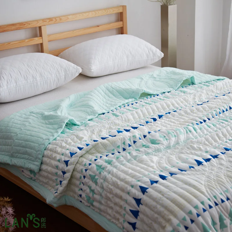 Моющиеся Прохладное Лето Одеяла 2017 Горячее Надувательство 100% хлопок Стежка