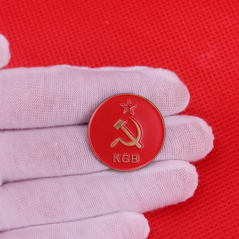 Русский KGB значок Красная звезда на булавке советская CCCP брошь в виде медали для мужчин СССР коммунизма булавка Патриот ювелирные изделия подарок ww2 антикварная коллекция