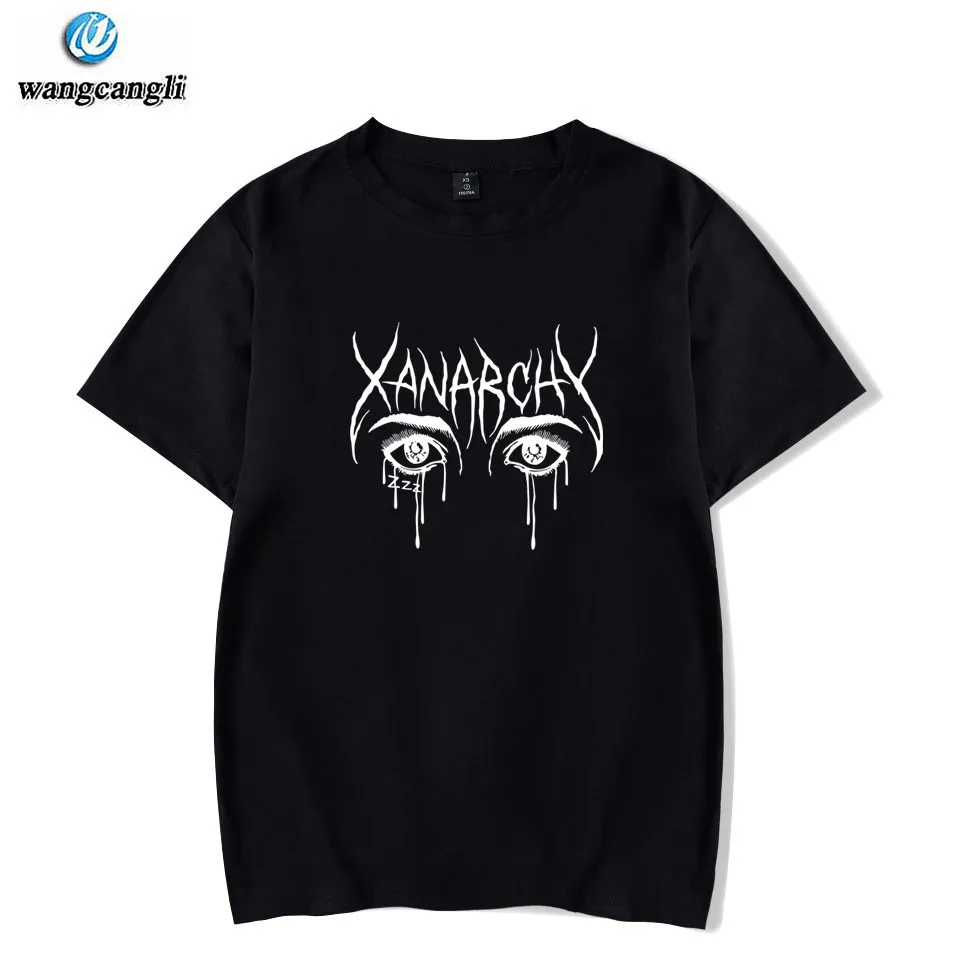 Футболка Lil xan Xanarchy для мужчин и женщин повседневная тенниска с коротким рукавом