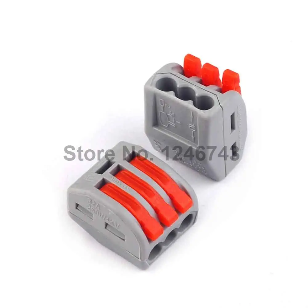 10 шт. универсальная компактная Клеммная колодка с рычагом|terminal blocks wire connector|block