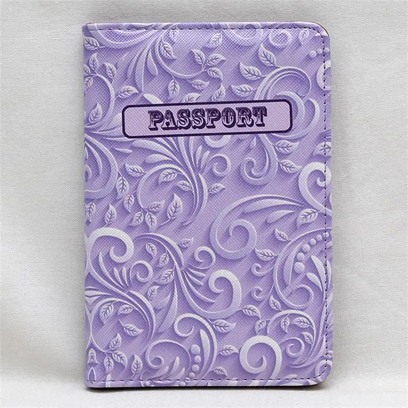 Милый чехол для паспорта с цветочным узором Обложка документов держатель