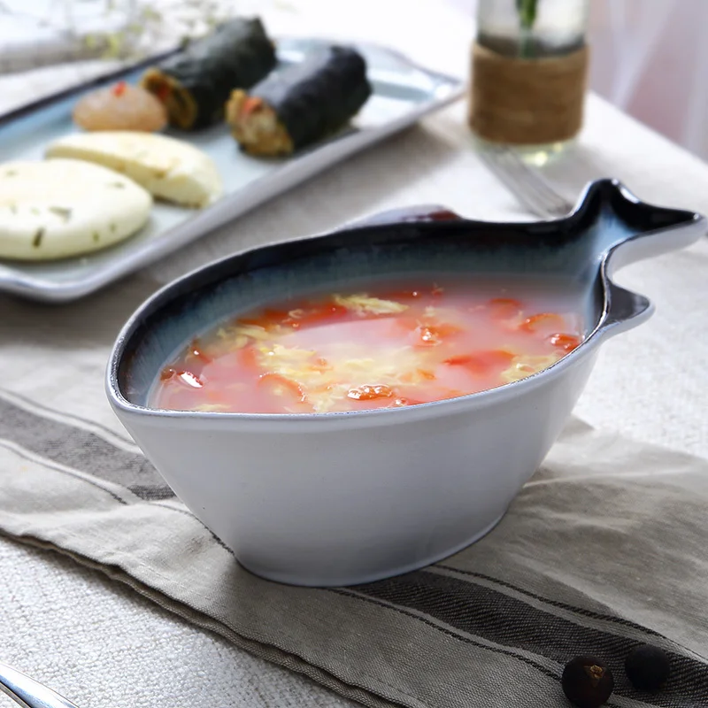 

500/1000/1800ml Creative Fruit Salad Bowl Nordic Ceramic Bowl Features Tableware Noodle Bowls Food Container Kitchen Accessories