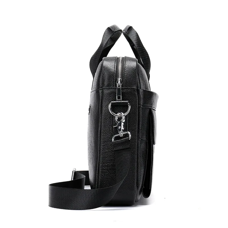 

100% Genuine Leather Laptop Bag Leather Shoulder Bags Men and Women Handbag Briefcase and Below Notebook Laptop