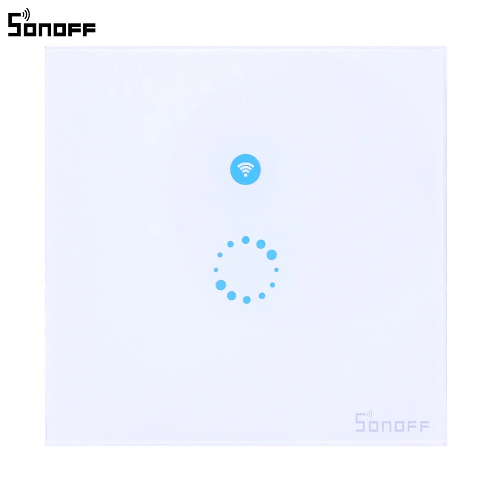 Sonoff сенсорный настенный Wi-Fi светильник с вилкой US EU, стеклянная панель, сенсорный светодиодный светильник, s переключатель для умного дома, беспроводной пульт дистанционного управления