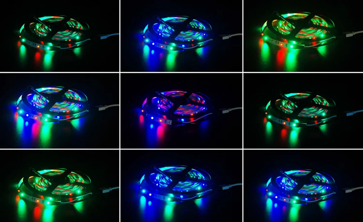 СВЕТОДИОДНЫЕ Ленты RGB 2835 5 М 300 Светодиодов Цвет Меняется Гибкие Полоски Набор