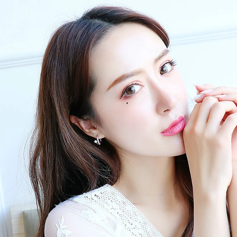 S925 Серебряные женские яркие и свежие ювелирные изделия простые геометрические