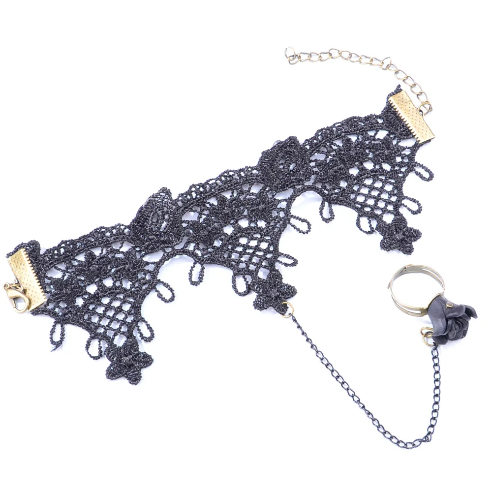 Высококачественная Черная кружевная медная кристаллическая инкрустация