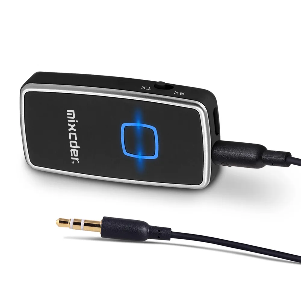 Mixcder TR007 беспроводной Bluetooth передатчик приемник 2 в 1 аудио адаптер 3,5 мм Aux аудио с USB кабелем для динамика ТВ ПК