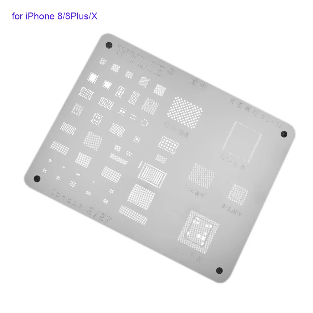 WYLIE Серебряный трафарет универсальная перепайка чипов для iPhone 5 6 7 8 X XS MAX XR IC