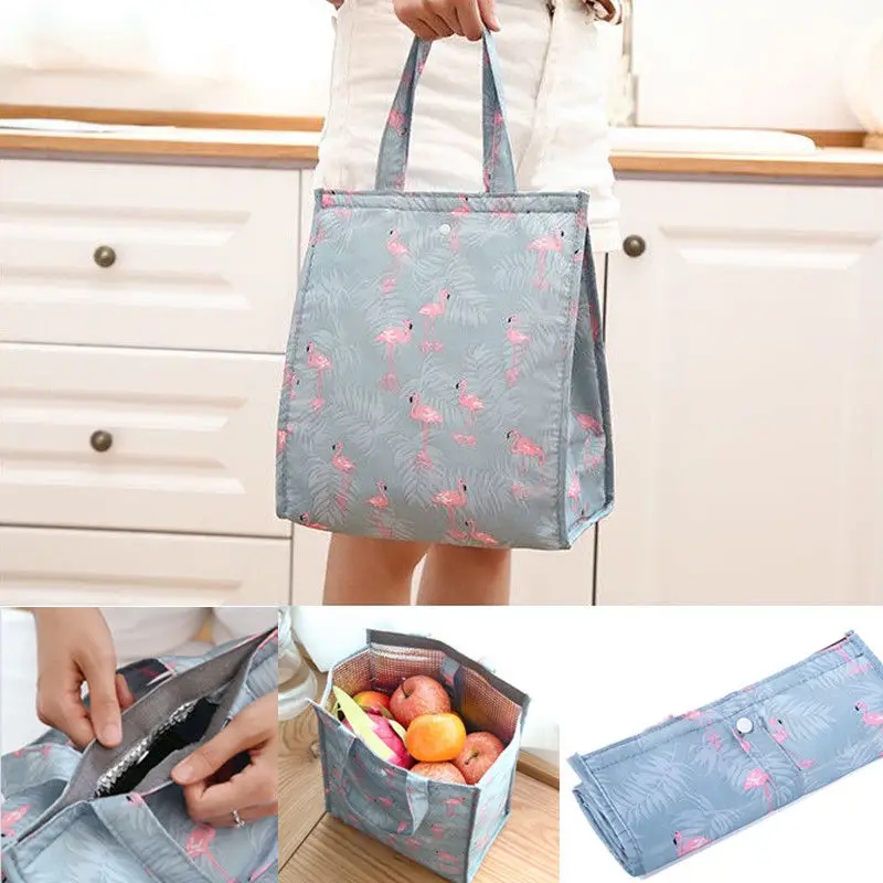 

Portable Insulated Thermal Cooler Bento Lunch Box Tote Picnic Storage Bag Pouch