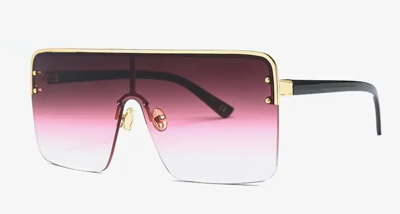 C6 Wine red lens Винтажные большие черные солнцезащитные очки для женщин, новые брендовые дизайнерские очки в стиле ретро, плоские мужские очки негабаритные Квадратные Солнцезащитные очки - Цвет линз: C6 Wine red lens
