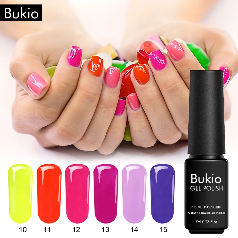 Bukio Гель-лак для ногтей распродажа 29 чистых цветов Гибридный лак УФ-гель