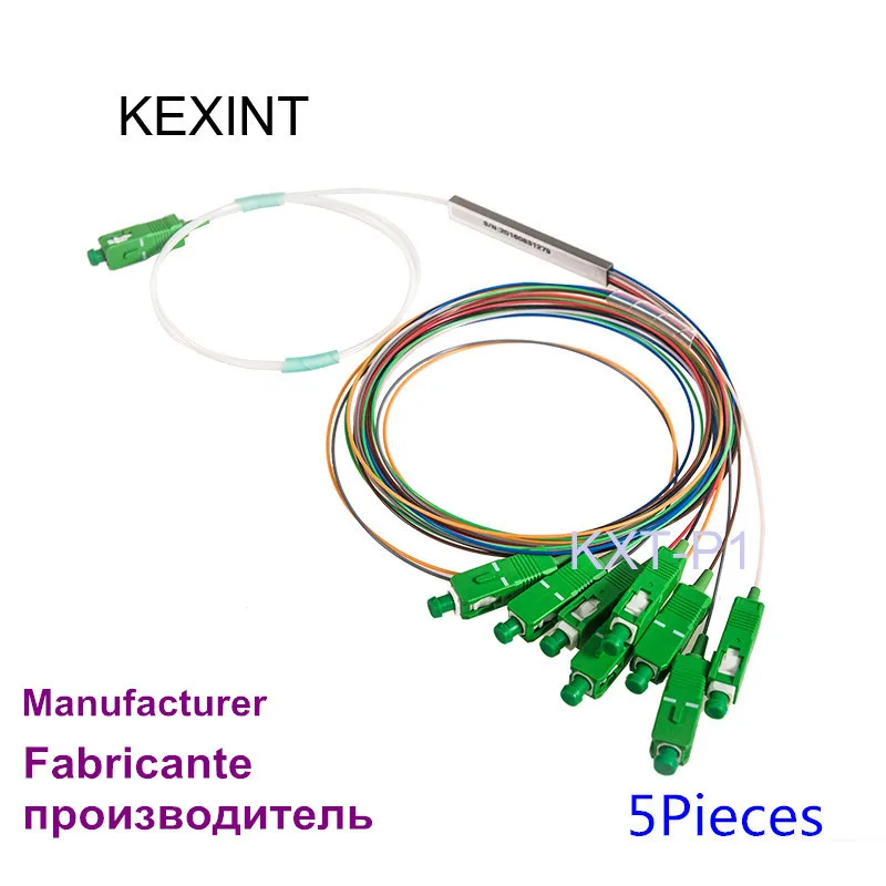 Manufacturer Fiber optical PLC splitter connectors technology splitters 1*8 0.9 SC / APC 5Pieces | Мобильные телефоны и